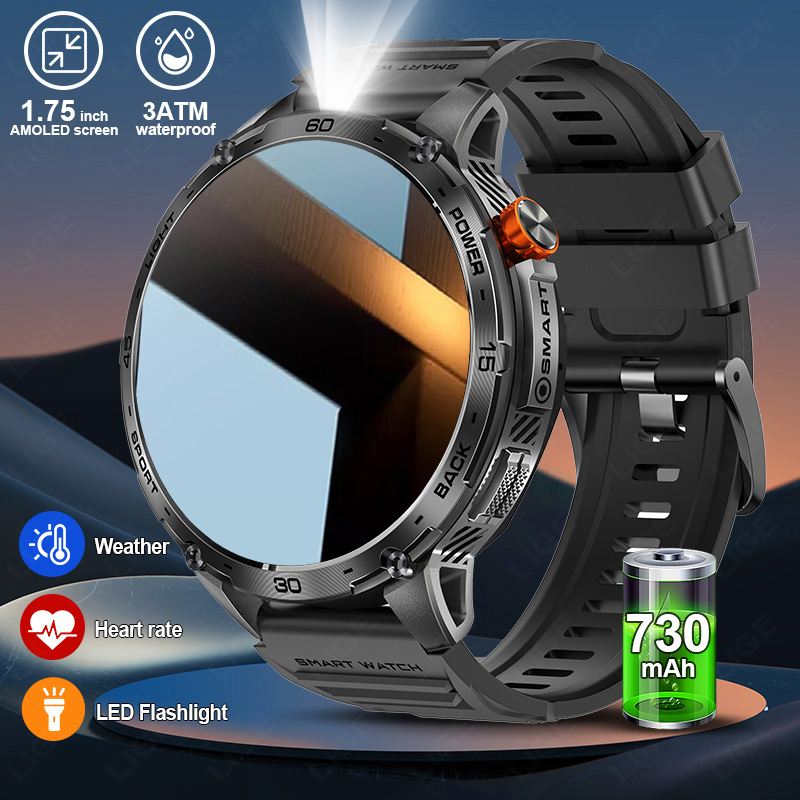 Smartwatch Latest Watches For Men - LIGE 730mAh grande batterie Ultra longue