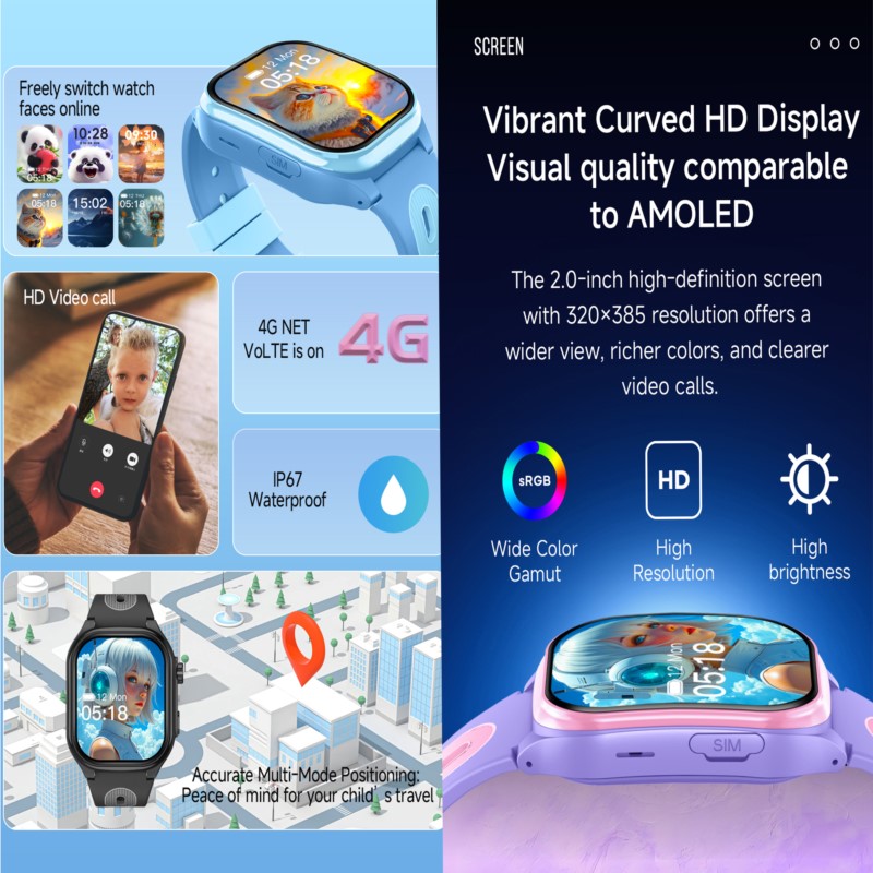 Montre connectée 4G pour enfan - Smartwatch Watches For Boys avis et prix