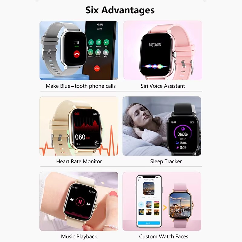 Montre connectée sportive à éc - Smartwatch Latest Watches For Men avis et prix