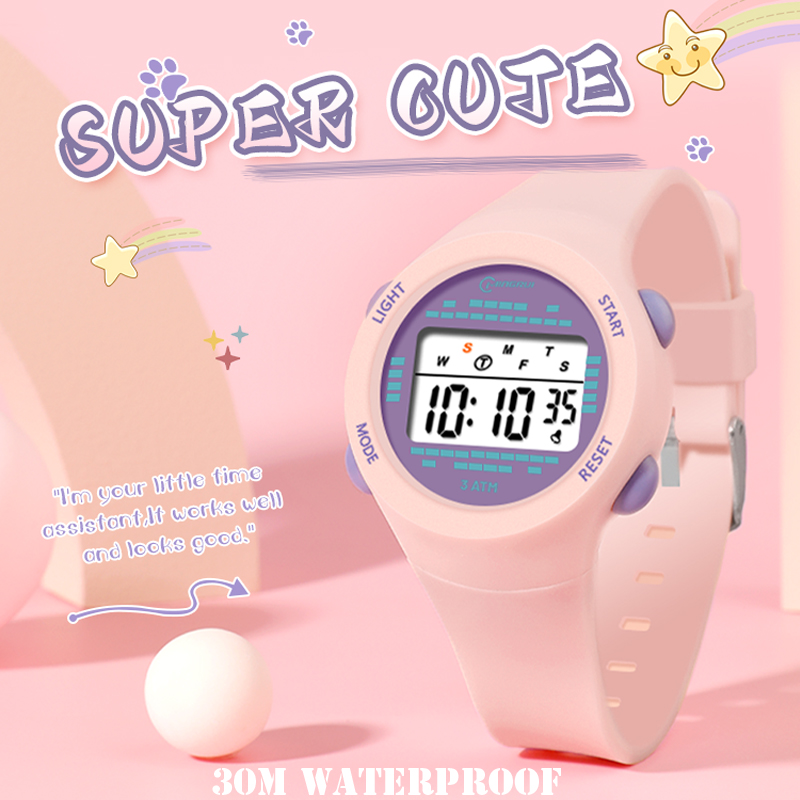 Montre électronique pour enfan - Smartwatch Pink Watches For Kids avis et prix