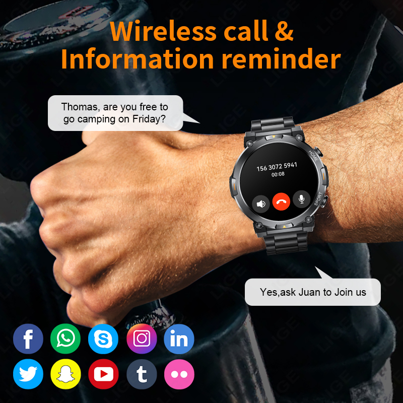 Montre connectée de sport LIGE - Smartwatch Latest Watches For Men avis et prix