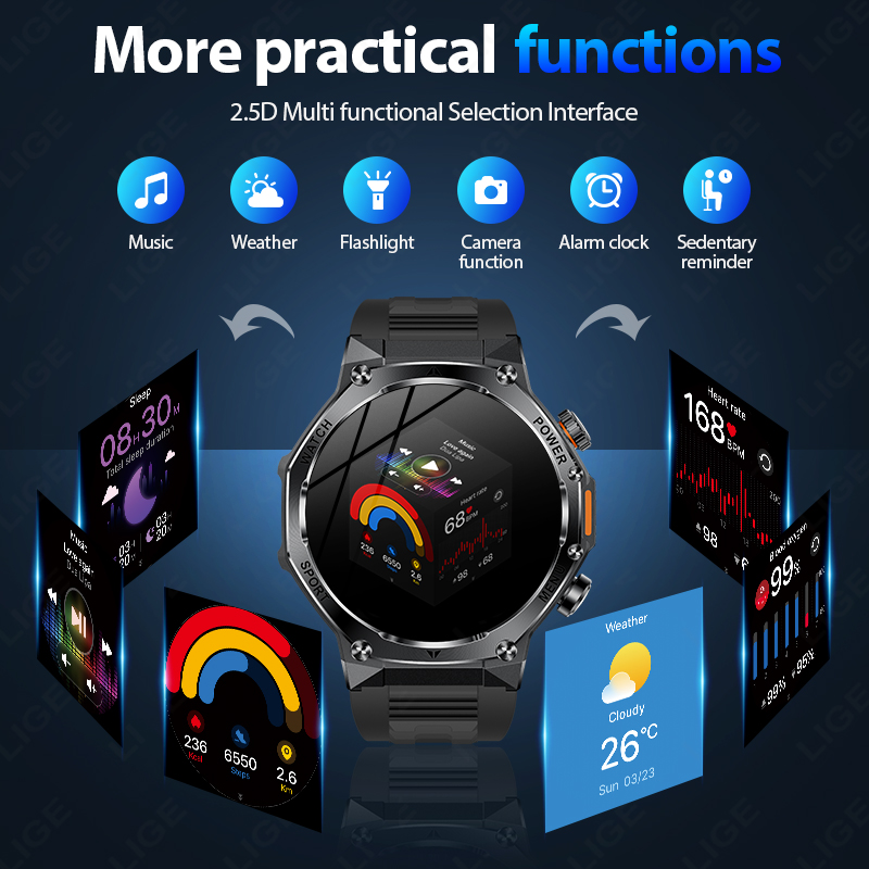 LIGE nouveaux hommes 800mAh Ul - Smartwatch Latest Watches For Men avis et prix